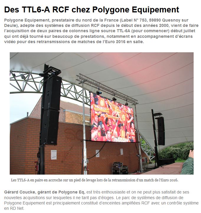 Article TTL6-A RCF